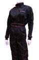 Girlracer Race suit - black with pink pipe