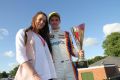 Sam Tordoff celebrates with his girlfriend (Photo by Marc Waller)