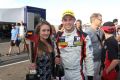 Bushell celebrates his Jack Sears victory with his girlfriend(Photo by Marc Waller)