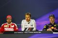 Nico ROSBERG (Mercedes), Sebastian VETTEL (Ferrari) and Daniil KVYAT (Red Bull) (Photo by FIA)