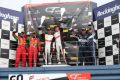 The top three teams on the podium (Photo by Marc Waller)