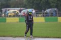 Jackson walks away in the rain after colliding with Moffat (Photo by Marc Waller)