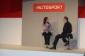 Lee Mackenzie on the Autosport stage (Photo by Marc Waller)